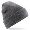 Beechfield - Knitted Hat, Grå melerad mössa