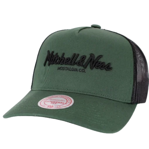 Mitchell & Ness - Pinscript - Grøn trucker kasket
