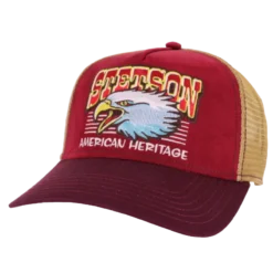 Stetson - Trucker Cap Eagle Head - Rød trucker kasket