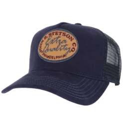 Stetson - Trucker Cap Vintage Brushed Twill - Blå trucker kasket